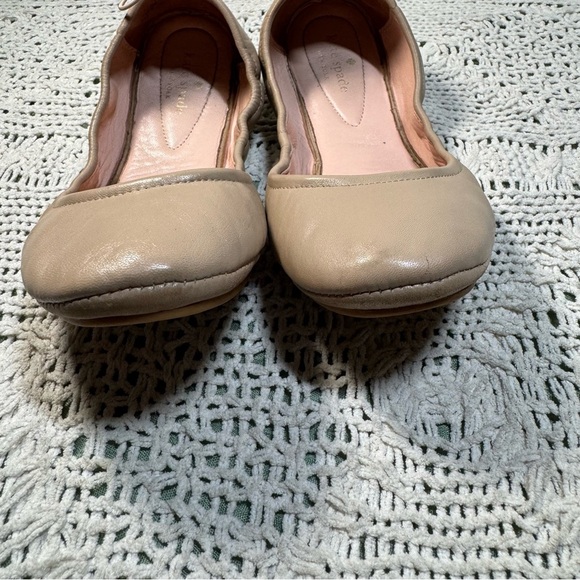 Kate Spade Nude Globe Ballet Flats Size 8 - Picture 7 of 7
